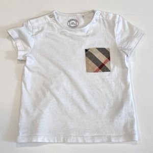 Burberry White & Vintage Check T-Shirt 2-3T Boys